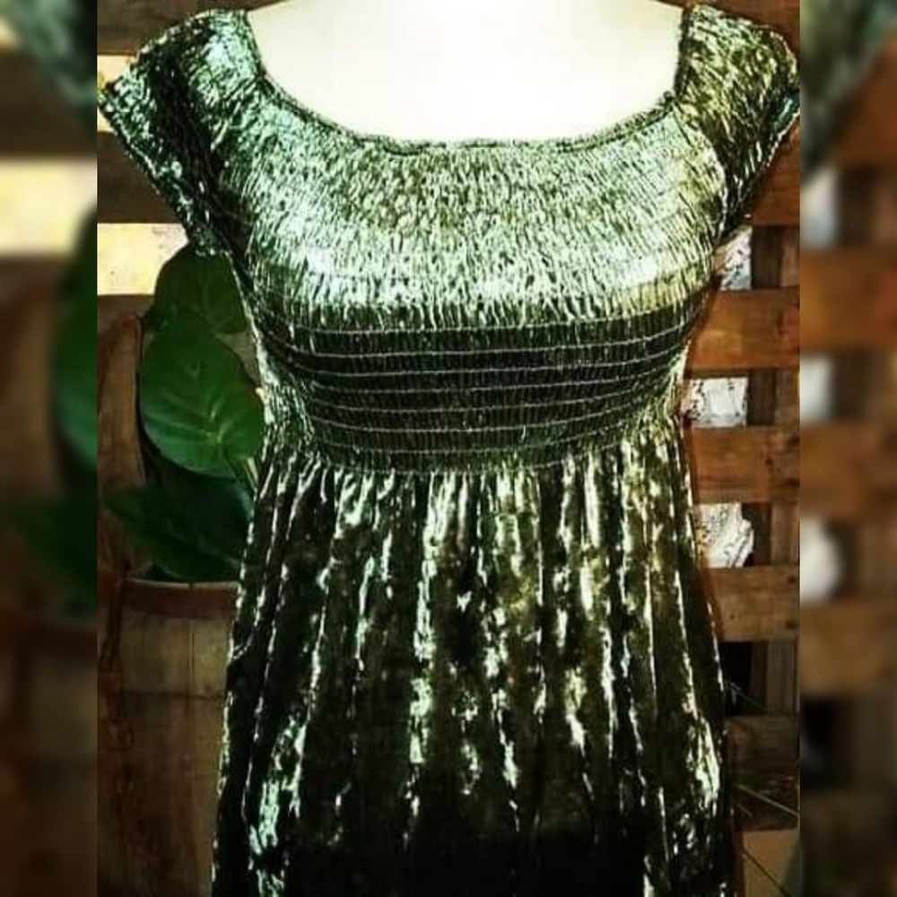 Molly Green Velvet dress